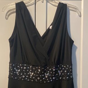 Sleeveless Dress with jewelled waist by Cleo